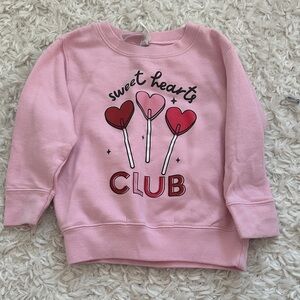 Little Mama Shirt Shop- Sweet Hearts Club Pink Toddler Valentines Sweatshirt
